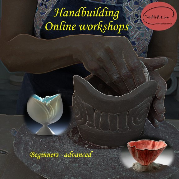 Handbuilding Pottery for beginners online class with Antoinette Badenhorst  